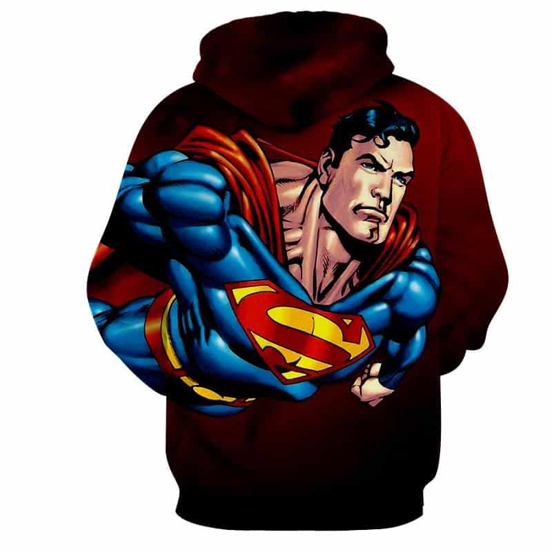 Superman 3D Hoodie All Over Printed, DC Comics, Superman Comics Action On  The Way Design - Prinvity