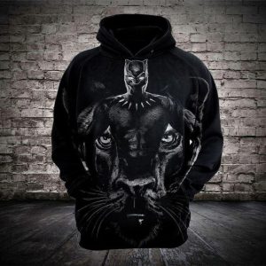 Black Panther 3D Hoodie All Over Printed, Marvel, Black Panther Wakanda Forever
