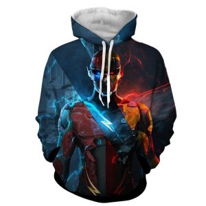 The Flash 3D Hoodie All Over Printed, DC Comics, The Flash In The Action