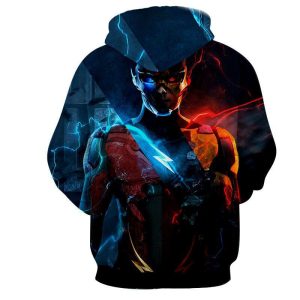 The Flash 3D Hoodie All Over Printed, DC Comics, The Flash In The Action