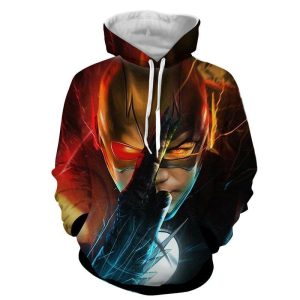 The Flash 3D Hoodie All Over Printed, DC Comics, The Flash In Action