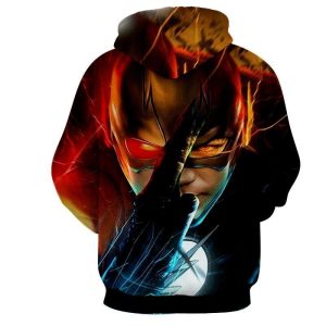The Flash 3D Hoodie All Over Printed, DC Comics, The Flash In Action
