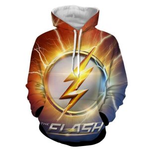 The Flash 3D Hoodie All Over Printed, DC Comics, The Flash Logo