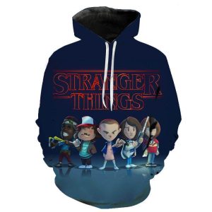 Friends Stranger Things 3D Hoodie All Over Printed, Stranger Things Cartoon TV Series