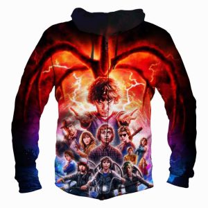 Demogorgon Friends 3D Hoodie All Over Printed, Stranger Things Friends Eleven, Will, Dustin, Lucas, Mike, Max