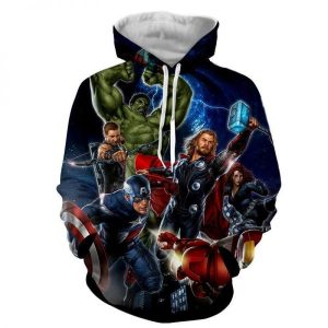 The Avengers 3D Hoodie All Over Printed, Marvel, Avengers All Super Heros, Avengers And Game, Infinity War