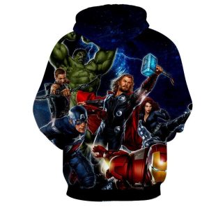 The Avengers 3D Hoodie All Over Printed, Marvel, Avengers All Super Heros, Avengers And Game, Infinity War