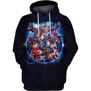 Avengers 3D Hoodie All Over Printed, Marvel, Avengers, The Marvel Super Heroes