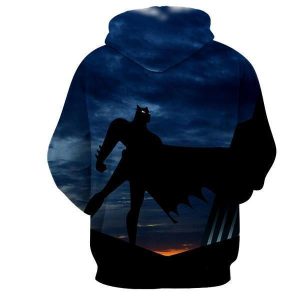 Batman 3D Hoodie All Over Printed, DC Comics, Batman Vermilion Jacket