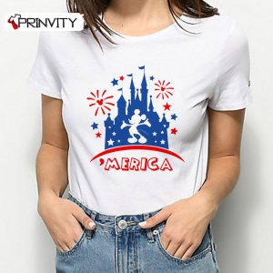 4th of July Mickey America T-Shirt, Disney Independence Day, Unisex Hoodie, Sweatshirt, Long Sleeve, Tank Top