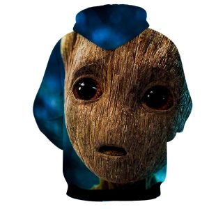 Baby Groot 3D Hoodie All Over Printed, Marvel, Groot Guardians of the Galaxy Emotional Cute