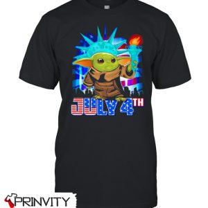 Baby Yoda July 4th T-Shirt, Independence Day, Unisex Hoodie, Sweatshirt, Long Sleeve, Tank Top