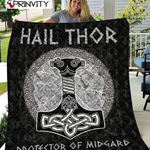 Viking Hail Thor Protector of Midgrad Quilt