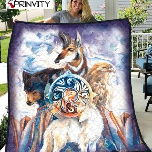 Wolf Art Native American Quilt