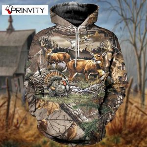 Deer Turkey Hunting 3D Hoodie All Over Printed