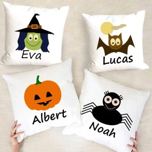 Halloween Pillow, Icon Gift For Halloween Personalized 14”x14”, 16”x16”, 18”x18”, 20”x20”
