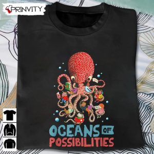 Oceans Of Possibilities Summer Reading 2022 Octopus T-Shirt, Unisex Hoodie, Sweatshirt, Long Sleeve, Tank Top