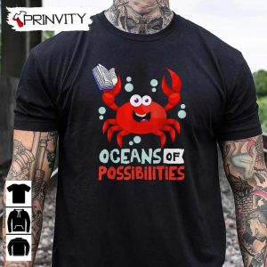 Oceans Of Possibilities Summer Reading 2022 Crab T-Shirt, Unisex Hoodie, Sweatshirt, Long Sleeve, Tank Top