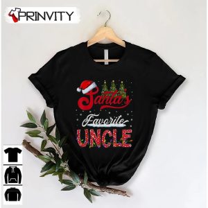 Santa's Favorite Uncle Family Matching Group Christmas T-Shirt, Family Unisex Hoodie, Sweatshirt, Long Sleeve, Tank Top