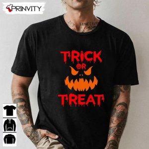 Trick or Treat Face Pumpkin T Shirt Happy Halloween Perfect Gift For Halloween Unisex Hoodie Sweatshirt Long Sleeve 1