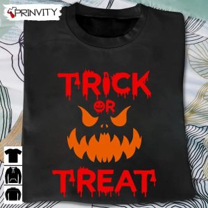 Trick or Treat Face Pumpkin T Shirt Happy Halloween Perfect Gift For Halloween Unisex Hoodie Sweatshirt Long Sleeve 2