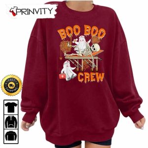 Boo Crew Nurse Ghost Skeleton Sweatshirt, The Boo Crew, Halloween Holiday, Gifts For Halloween, unisex Hoodie, T-Shirt, Long Sleeve, Tank Top 4