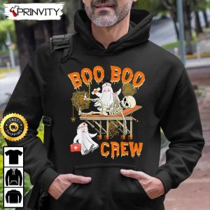 Boo Crew Nurse Ghost Skeleton Sweatshirt, The Boo Crew, Halloween Holiday, Gifts For Halloween, unisex Hoodie, T-Shirt, Long Sleeve, Tank Top 2
