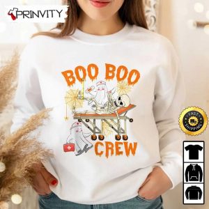 Boo Crew Nurse Ghost Skeleton Sweatshirt, The Boo Crew, Halloween Holiday, Gifts For Halloween, unisex Hoodie, T-Shirt, Long Sleeve, Tank Top 9