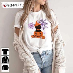 Black Cat in The Pumpkin Halloween Sweatshirt Gift For Halloween Halloween Holiday Unisex Hoodie T Shirt Long Sleeve Tank Top Prinvity 11