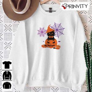 Black Cat in The Pumpkin Halloween Sweatshirt Gift For Halloween Halloween Holiday Unisex Hoodie T Shirt Long Sleeve Tank Top Prinvity 14