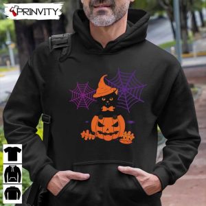 Black Cat in The Pumpkin Halloween Sweatshirt Gift For Halloween Halloween Holiday Unisex Hoodie T Shirt Long Sleeve Tank Top Prinvity 7
