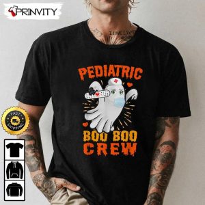 Boo Crew Cute Ghost Pediatric Nurse Sweatshirt The Boo Crew Halloween Holiday Gifts For Halloween Unisex Hoodie T Shirt Long Sleeve Tank Top 1