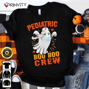 Boo Crew Cute Ghost Pediatric Nurse Sweatshirt The Boo Crew Halloween Holiday Gifts For Halloween Unisex Hoodie T Shirt Long Sleeve Tank Top 3