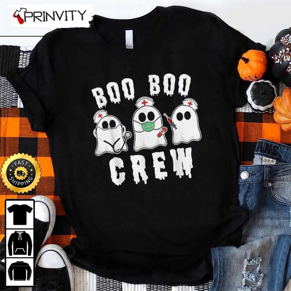 Boo Crew Funny Nurse Halloween Ghost Sweatshirt, The Boo Crew, Halloween Holiday, Gifts For Halloween, Unisex Hoodie, T-Shirt, Long Sleeve, Tank Top
