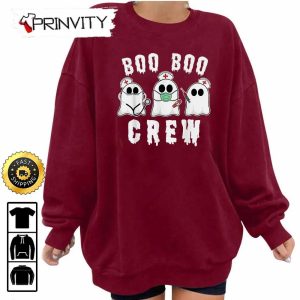Boo Crew Funny Nurse Halloween Ghost Sweatshirt The Boo Crew Halloween Holiday Gifts For Halloween unisex Hoodie T Shirt Long Sleeve Tank Top 9