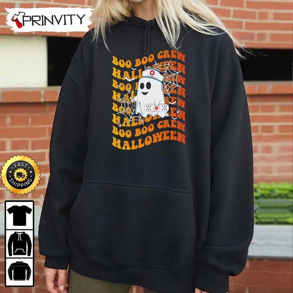 Boo Crew Ghost Nurse Beautiful Sweatshirt, The Boo Crew, Halloween Holiday, Gifts For Halloween, Unisex Hoodie, T-Shirt, Long Sleeve, Tank Top