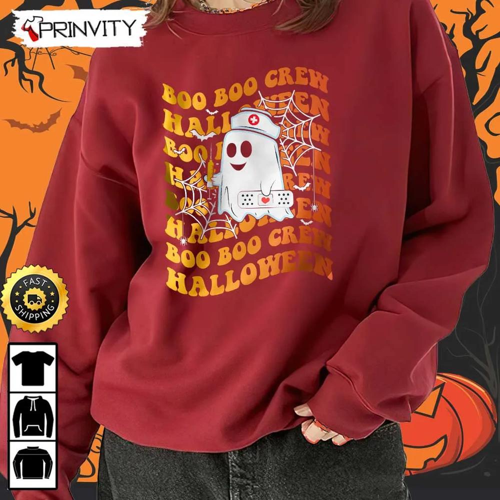 Boo Crew Ghost Nurse Beautiful Sweatshirt, The Boo Crew, Halloween Holiday, Gifts For Halloween, Unisex Hoodie, T-Shirt, Long Sleeve, Tank Top
