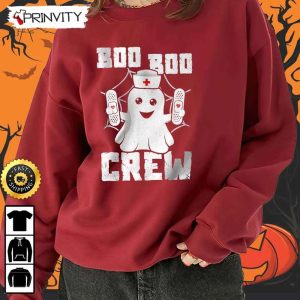 Boo Crew Halloween Ghost Nurse Girls Sweatshirt, The Boo Crew, Halloween Holiday, Gifts For Halloween, Unisex Hoodie, T-Shirt, Long Sleeve, Tank Top
