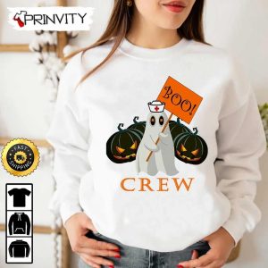 Boo Crew Halloween Pumpkin Ghost Sweatshirt The Boo Crew Halloween Holiday Gifts For Halloween Unisex Hoodie T Shirt Long Sleeve Tank Top 8
