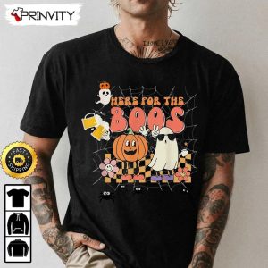 Boo Crew Here For The Boos Ghost Pumpkin Beer Sweatshirt The Boo Crew Halloween Holiday Gifts For Halloween Unisex Hoodie T Shirt Long Sleeve Tank Top 1