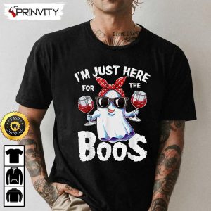 Boo Crew Im Just Here For The Boos Wine Sweatshirt The Boo Crew Halloween Holiday Gifts For Halloween Unisex Hoodie T Shirt Long Sleeve Tank Top 1
