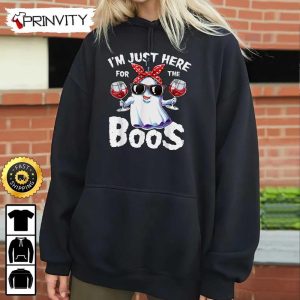 Boo Crew Im Just Here For The Boos Wine Sweatshirt The Boo Crew Halloween Holiday Gifts For Halloween Unisex Hoodie T Shirt Long Sleeve Tank Top 10
