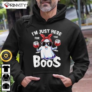 Boo Crew Im Just Here For The Boos Wine Sweatshirt The Boo Crew Halloween Holiday Gifts For Halloween Unisex Hoodie T Shirt Long Sleeve Tank Top 11