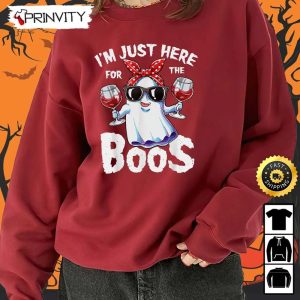 Boo Crew Im Just Here For The Boos Wine Sweatshirt The Boo Crew Halloween Holiday Gifts For Halloween Unisex Hoodie T Shirt Long Sleeve Tank Top 5