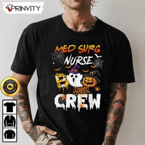 Boo Crew Med Surg Nurse Ghost Witch Halloween Sweathirt The Boo Crew Halloween Holiday Gifts For Halloween Unisex Hoodie T Shirt Long Sleeve Tank Top 1