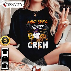 Boo Crew Med Surg Nurse Ghost Witch Halloween Sweathirt The Boo Crew Halloween Holiday Gifts For Halloween Unisex Hoodie T Shirt Long Sleeve Tank Top 3