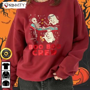 Boo Crew Skeleton Nurse Ghost Sweatshirt The Boo Crew Halloween Holiday Gifts For Halloween unisex Hoodie T Shirt Long Sleeve Tank Top 8