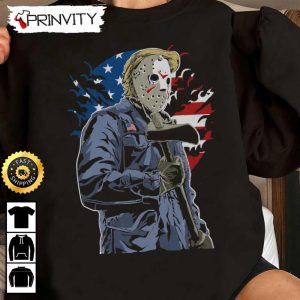 Crystal Lake Jason For President Sweatshirt, Jason Voorhees, Friday The 13Th 1980, Jason Horror Movies, Halloween Holiday, Unisex Hoodie, T-Shirt, Long Sleeve, Tank Top – Prinvity