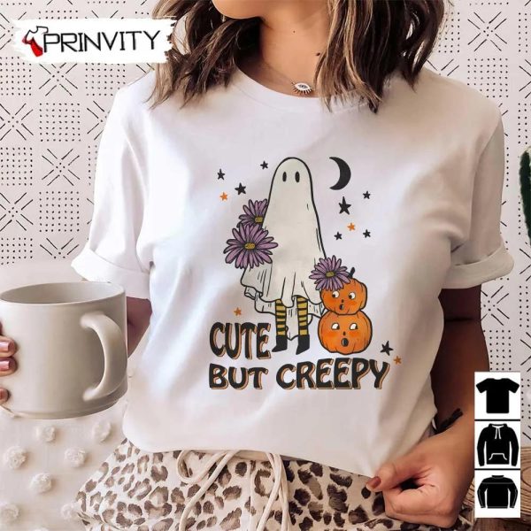 Cute But Creepy Pumpkin Halloween Sweatshirt, Halloween Pumpkin, Gift For Halloween, Halloween Holiday, Unisex Hoodie, T-Shirt, Long Sleeve, Tank Top – Prinvity