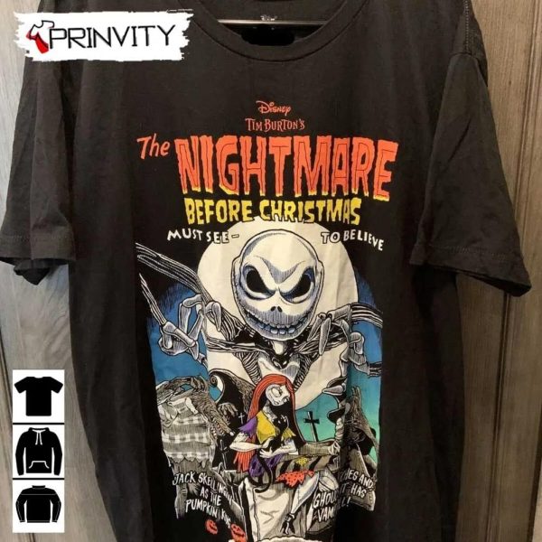 Disney Tim Burton’s The Nightmare Before Christmas T-shirt, Gift For Halloween, Halloween Holiday, Unisex Hoodie, Sweatshirt, Long Sleeve, Tank Top – Prinvity